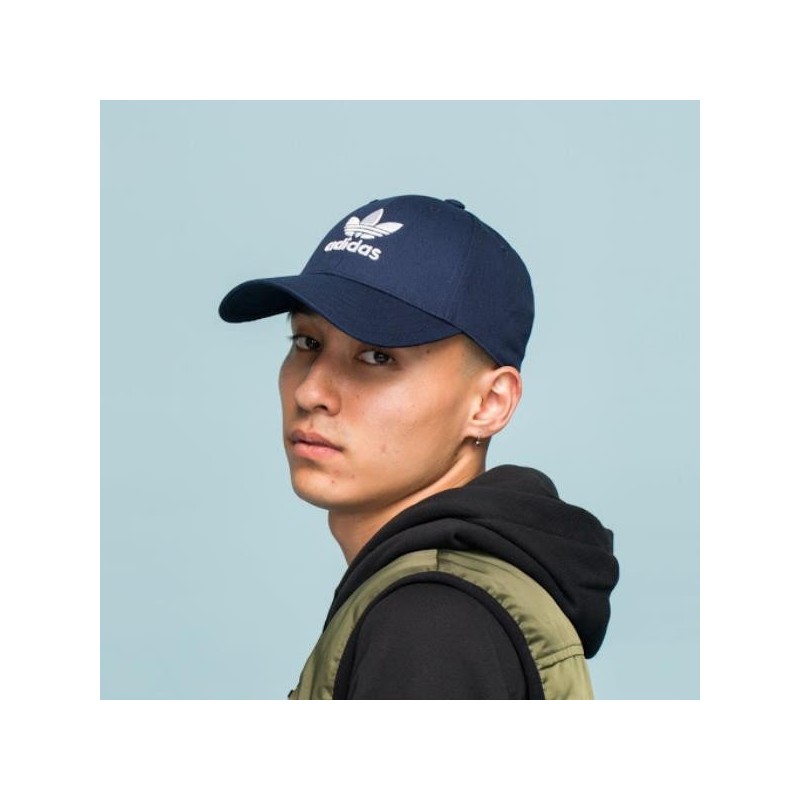 adidas Unisex' Trefoil Baseball Cap - Navy- طاقية اديداس تريفول باسبول للجنسين لون كحلي