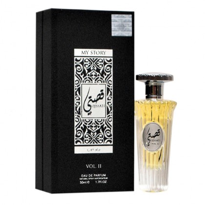 عطر قصتي اسود 50مل EDP للنساء والرجال من لطافة