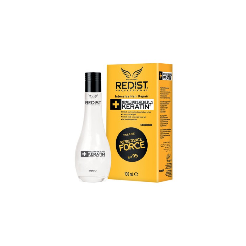 REDIST hair care oil plus keratin- زيت بدون املاح بالكيراتين الصافي النقي حجم ١٠٠مل