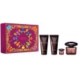 Versace Crystal Noir SET ( 100ml Shower Gel + 100ml Body lotion + 90ml & 5ml EDT Perume ) For Women