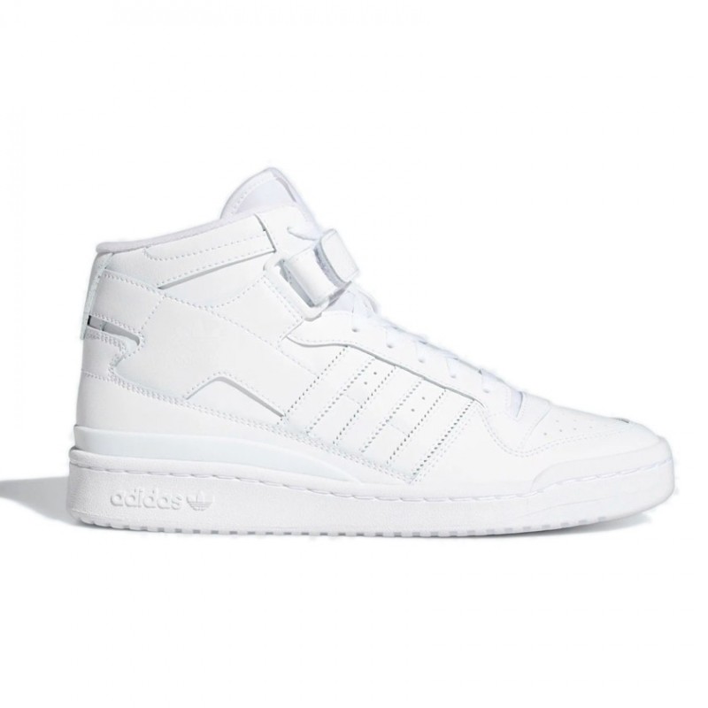 حذاء فورم ميد من اديداس للرجال حذاء رياضي بكاحل متوسط الارتفاع لون أبيض adidas FORUM MID Shoes