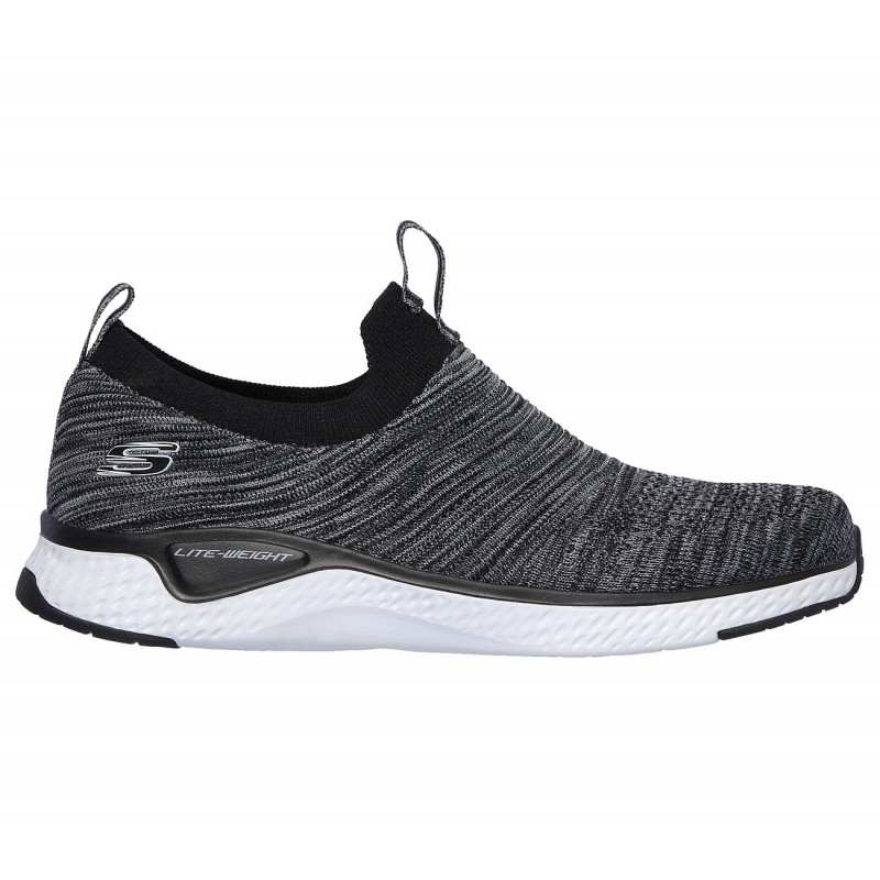 Skechers Men's Solar Fuse Shoes  - حذاء سكيتشرز سولار فيوز للرجال لون رمادي وأسود