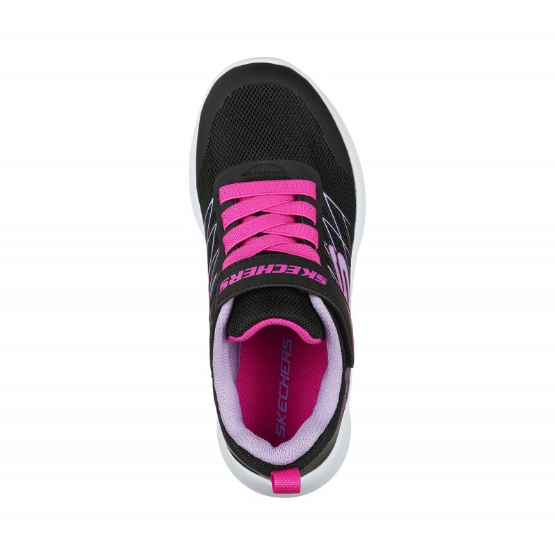 Skechers Kid's Microspec - Bright Runner Shoes - حذاء سكيتشرز ميكرو سبيس- برايت راننر للأطفال لون أسود ونعل أبيض