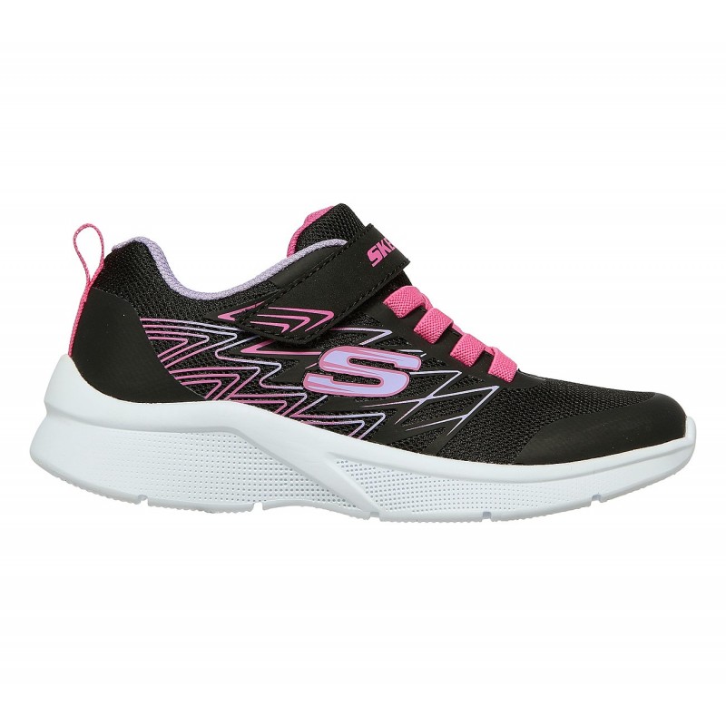 Skechers Kid's Microspec - Bright Runner Shoes - حذاء سكيتشرز ميكرو سبيس- برايت راننر للأطفال لون أسود ونعل أبيض
