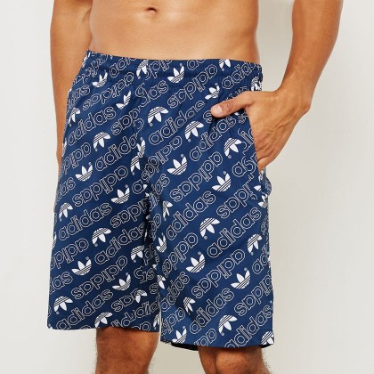 adidas Mens' Originals Monogram Short- شورت اديداس اورجينال مونوجرام للرجال لون ازرق