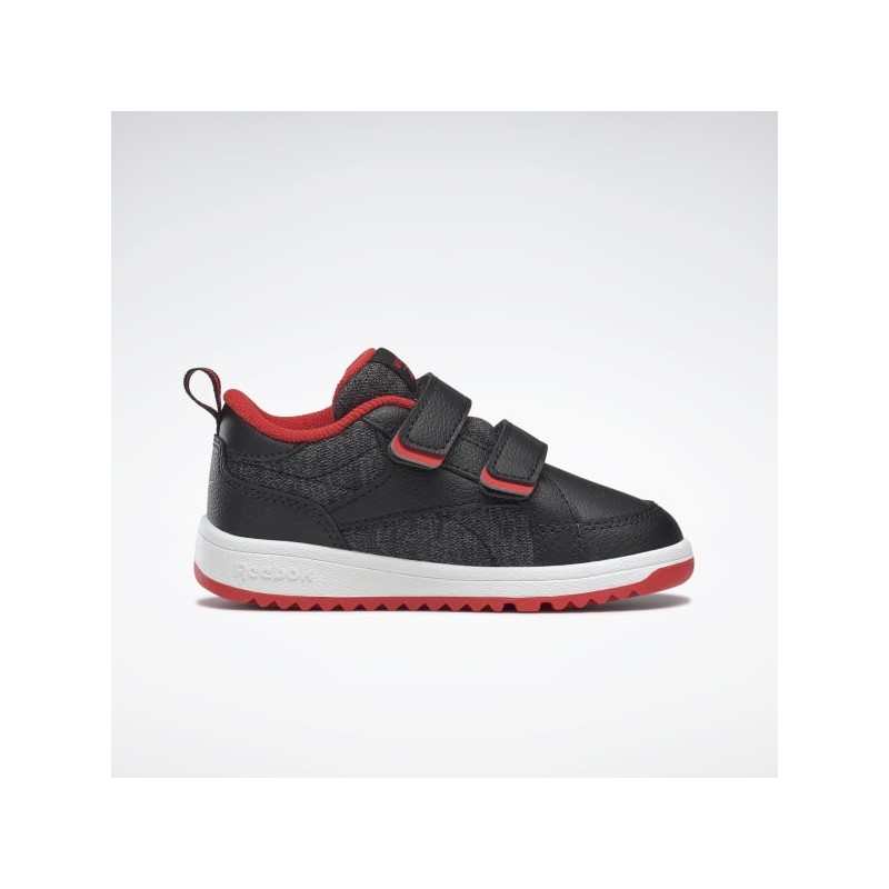 Reebok Kids' Weebok Clasp Low Shoes- حذاء ريبوك ويبوك كلاسب لو للأطفال لون أسود وأحمر