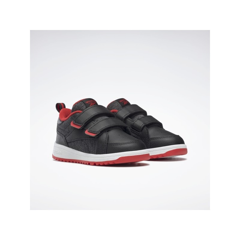 Reebok Kids' Weebok Clasp Low Shoes- حذاء ريبوك ويبوك كلاسب لو للأطفال لون أسود وأحمر