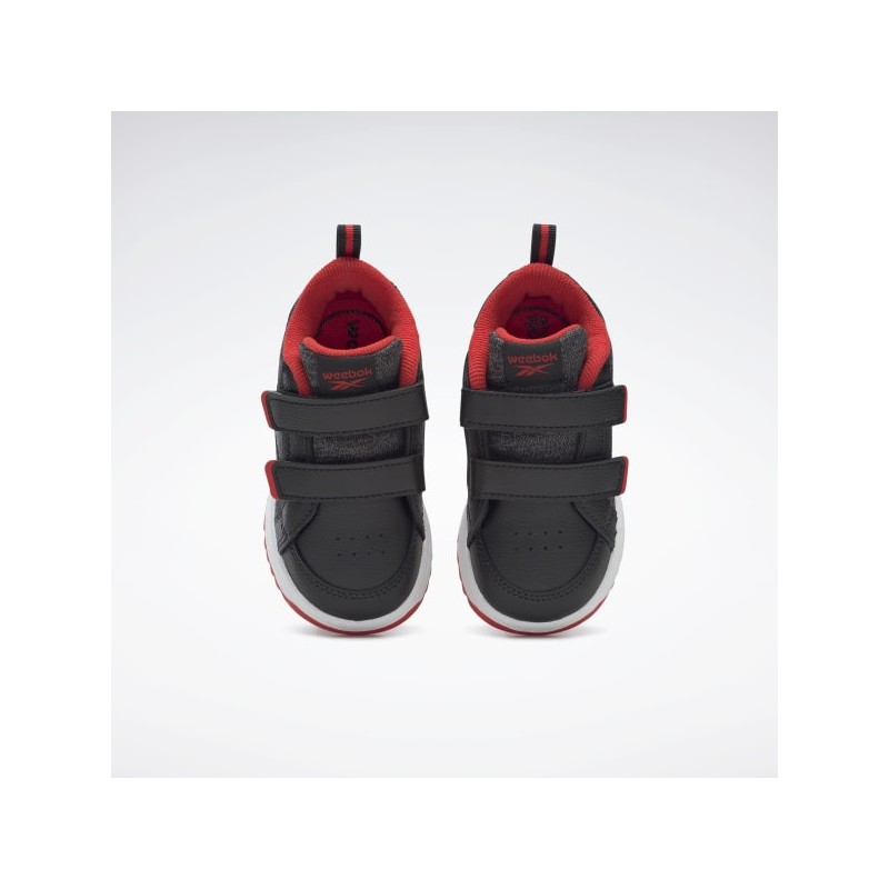 Reebok Kids' Weebok Clasp Low Shoes- حذاء ريبوك ويبوك كلاسب لو للأطفال لون أسود وأحمر