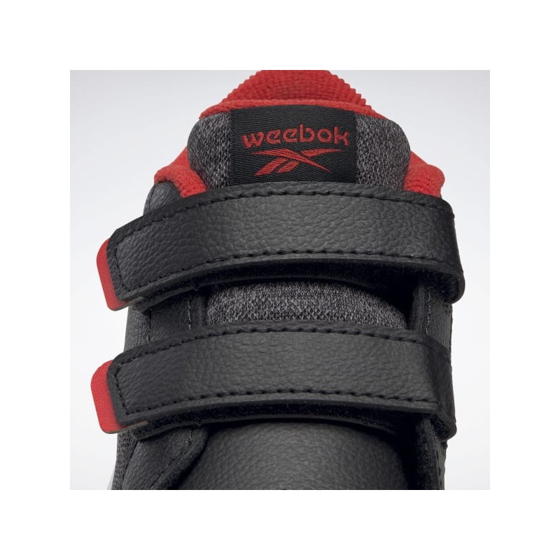 Reebok Kids' Weebok Clasp Low Shoes- حذاء ريبوك ويبوك كلاسب لو للأطفال لون أسود وأحمر