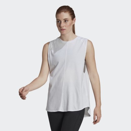adidas Women's Karlie Kloss Loose Tank Top - White- توب تانك اديداس كارلي كلوس للنساء لون أبيض