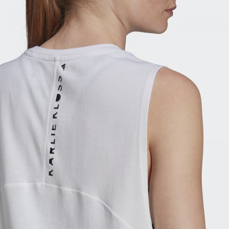adidas Women's Karlie Kloss Loose Tank Top - White- توب تانك اديداس كارلي كلوس للنساء لون أبيض