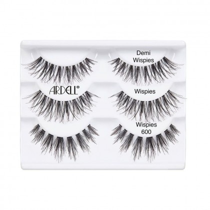 Ardell Wispies Lash Lookbook Duo Glue 3 Pairs of False Eyelashes Plus Duo Adhesive Demi Wispies Wispies 600