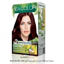 SEA COLORصبغة شعر4/6 احمر كستنائي دون أمونيا 100 م
