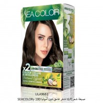 SEA COLOR صبغة شعر6/0 اشقر غامق دون أمونيا 100 م