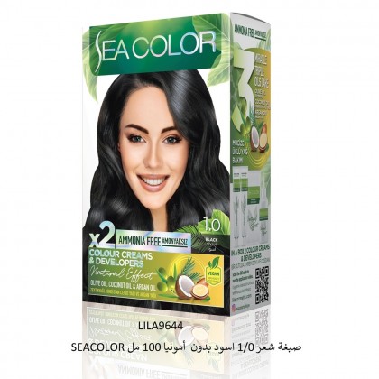 SEACOLOR صبغة شعر 1/0 اسود بدون أمونيا 100 مل