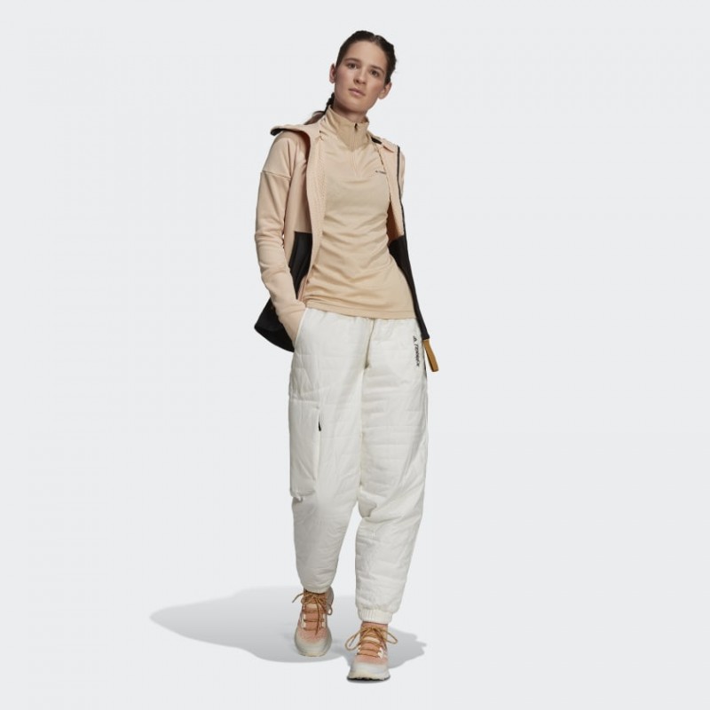 adidas Womens' Terrex Tech Ed Fleece - Black- جاكيت اديداس تريكس للنساء لون اسود وبيج