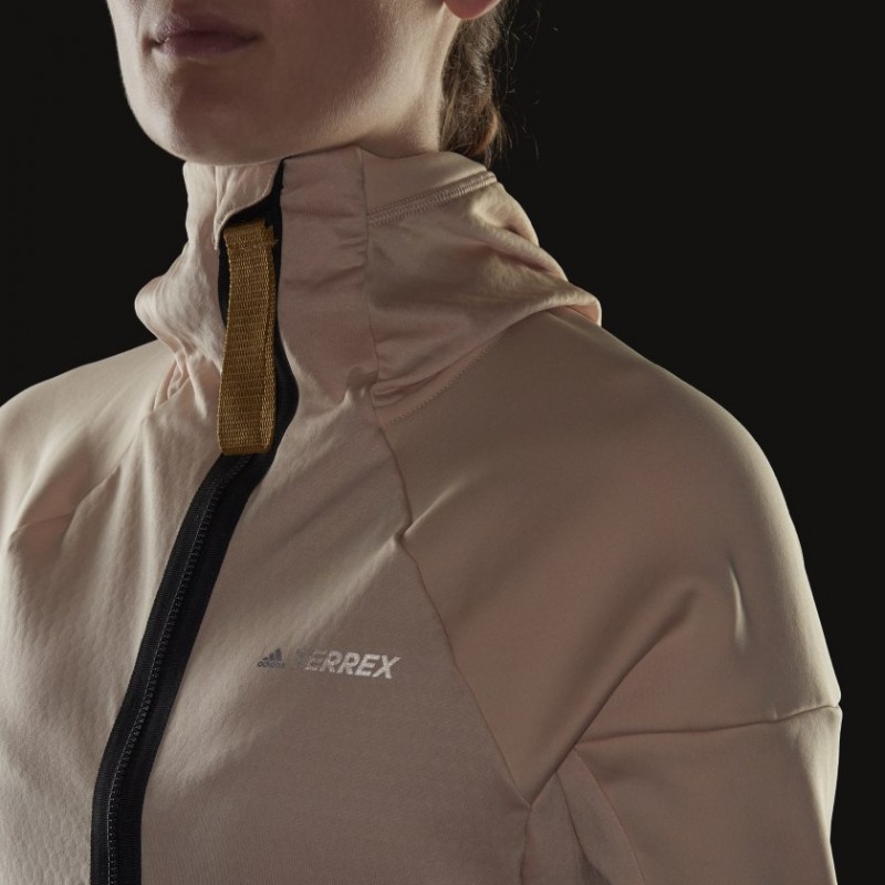 adidas Womens' Terrex Tech Ed Fleece - Black- جاكيت اديداس تريكس للنساء لون اسود وبيج