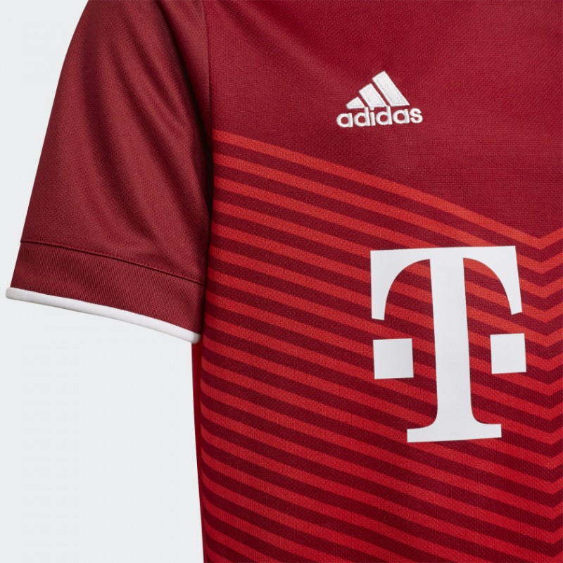 adidas FC Bayern Home Jersey - Red- تيشيرت اديداس بايرن ميونيخ الرسمي  للجنسين لون أحمر