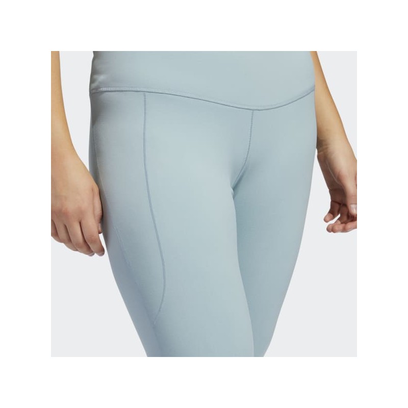 adidas Womens' Yoga Studio 7/8 Leggings (Plus Size) - Grey- بنطلون ضيق رياضي من اديداس يوغا 7/8 للنساء لون رمادي فاتح