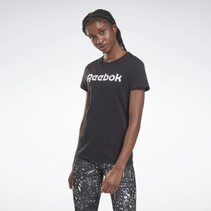 تيشيرت ريبوك اسينشيال جرافيك للنساء لون أسود - Reebok Women's Training Essential Graphic T-Shirt - Black