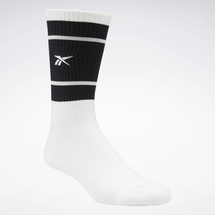 Reebok Unisex Classics Basketball Socks (1 Pair)- جوارب ريبوك كلاسيك باسكت بول للجنسين لون أبيض