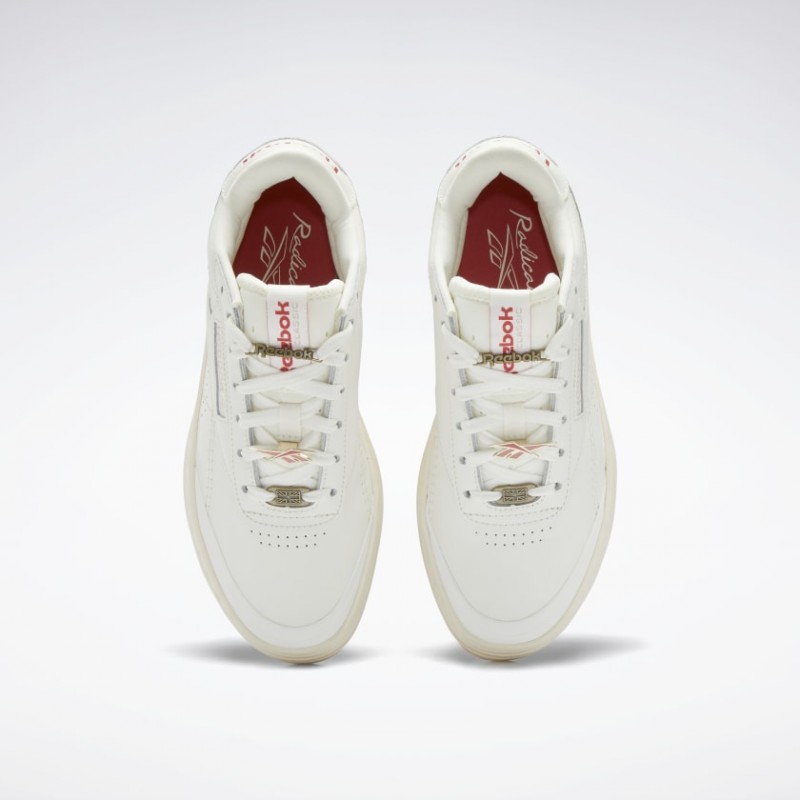 حذاء ريبوك كلوب سي دبل جيو للنساء لون طحيني - Reebok Women's Club C Double GEO Shoes 