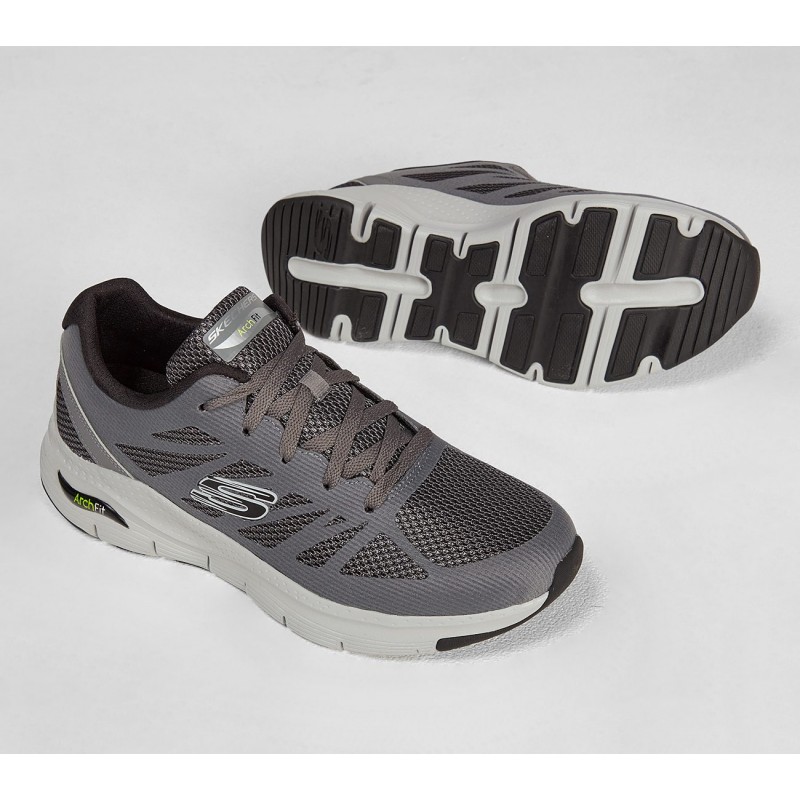 حذاء سكيتشرز ارتش فيت – تشارج باك للرجال لون رمادي- Skechers Men's Arch Fit - Charge Back Shoes