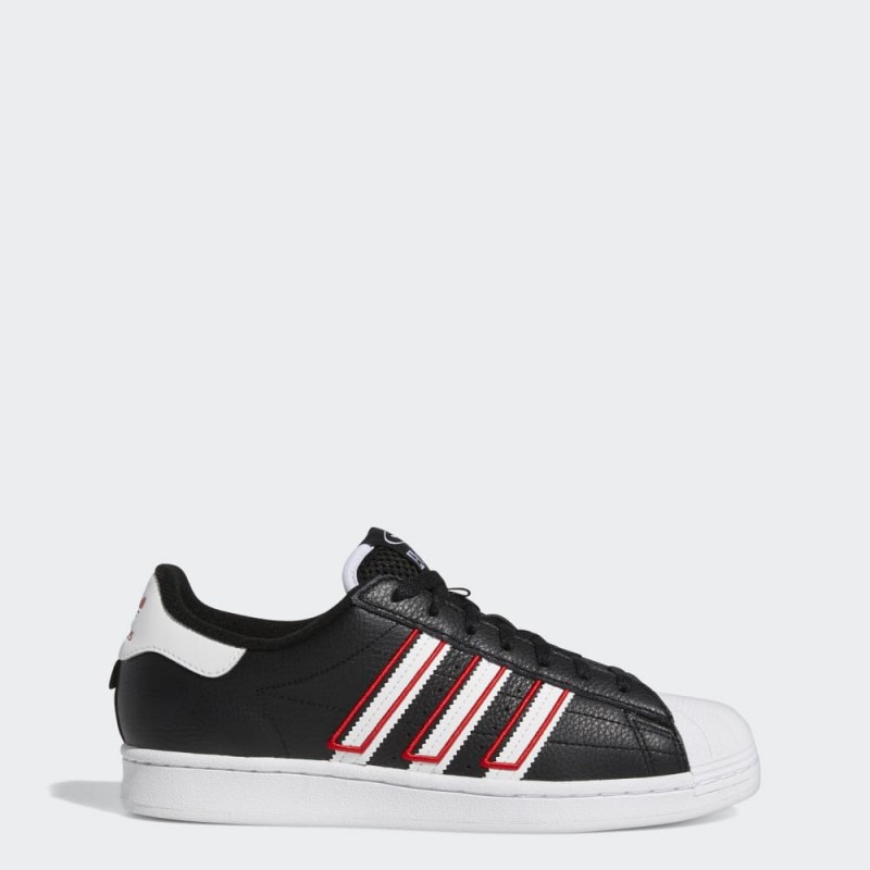 adidas Unisex Superstar Shoes - حذاء اديداس سوبر ستار للجنسين لون أسود 