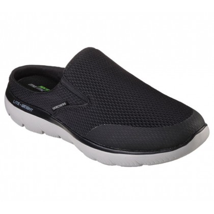 Skechers Men's Summits - Vindicator Shoes - حذاء سكيتشرز سميتس - فينديكاتور للرجال لون أسود ونعل ابيض