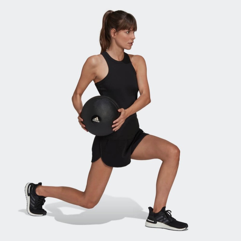 بلوزة كارلي كلوس x تانك توب من اديداس بلوزه رياضية بلا اكمام للنساء لون أسود Adidas Karlie Kloss Ribbed Tank Top