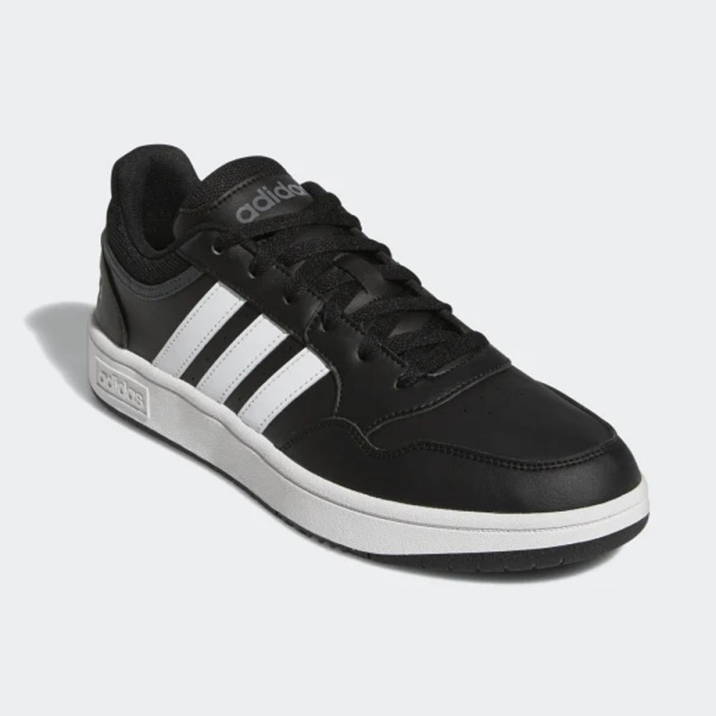 adidas Mens' Hoops 3.0 Low Classic Vintage Shoes - حذاء اديداس هوبس 3.0 لو كلاسيك للرجال لون اسود ونعل ابيض