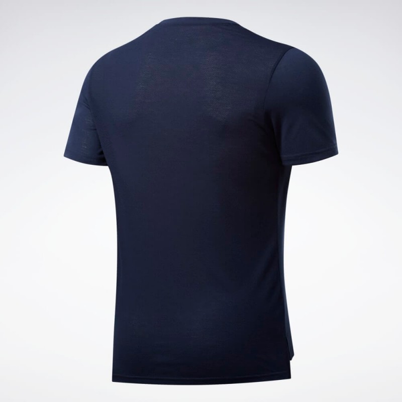 Reebok Mens' Workout Ready Supremium Graphic Tee- تيشيرت ريبوك وورك اوت للرجال لون كحلي