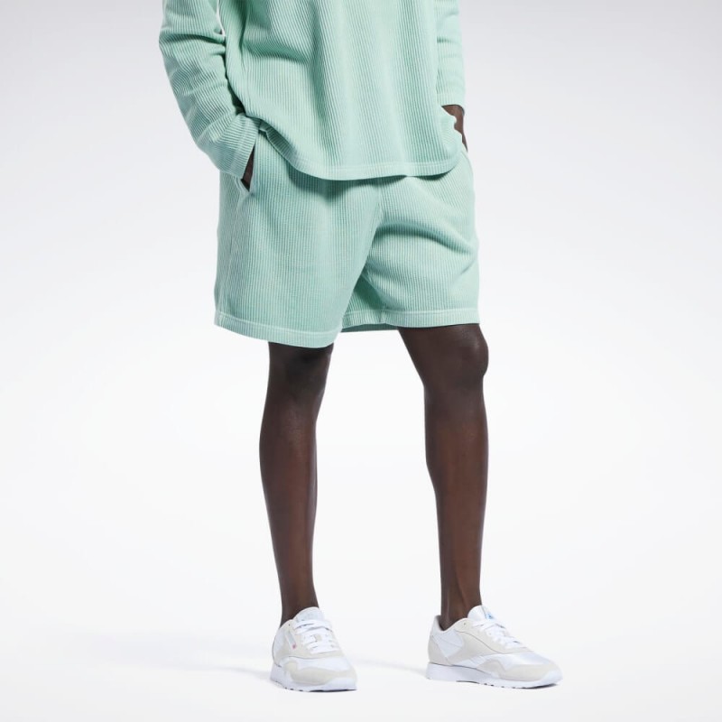 Reebok Classics Natural Dye Waffle Shorts - Green