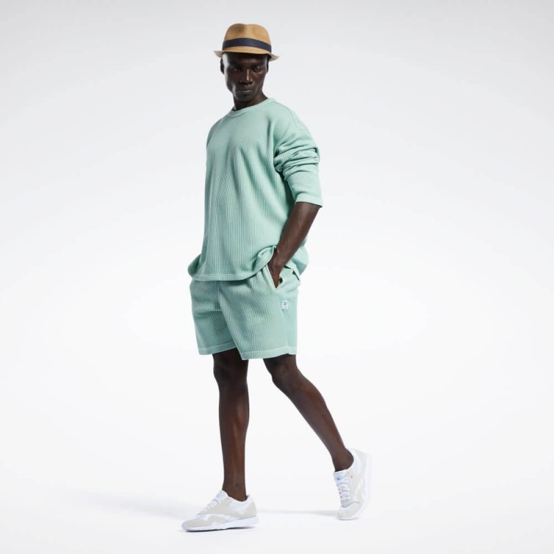 Reebok Classics Natural Dye Waffle Shorts - Green