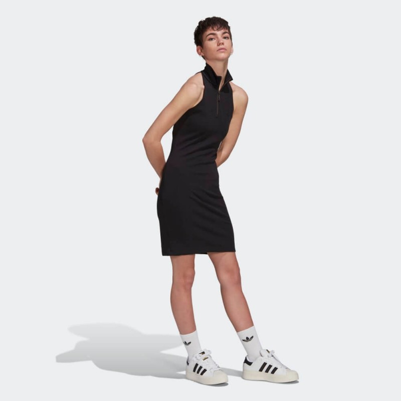 فستان اديداس كونتيمبو للنساء لون أسود- adidas Womens' Adicolor Contempo Dress - Black