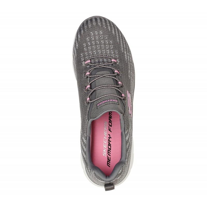 حذاء سكيتشرز سوميتس للنساء لون رمادي ونعل أبيض- Skechers Women's Summits Shoes