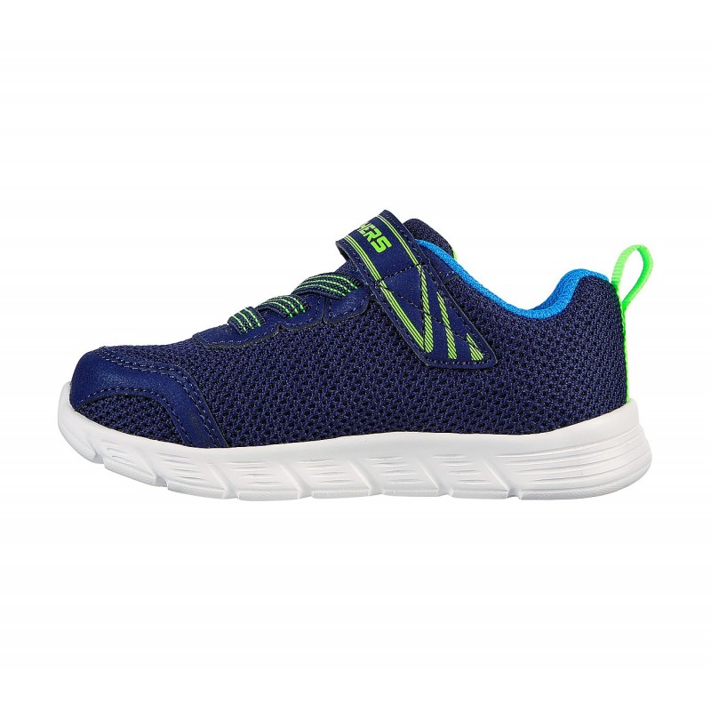 Skechers Kids' Comfy Flex - Mini Trainers Shoes- حذاء سكيتشرز كومفي فليكس ميني للأطفال لون كحلي ونعل ابيض