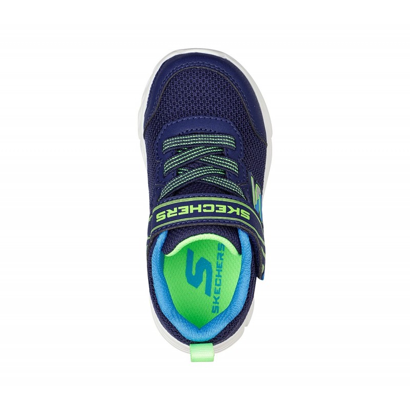Skechers Kids' Comfy Flex - Mini Trainers Shoes- حذاء سكيتشرز كومفي فليكس ميني للأطفال لون كحلي ونعل ابيض