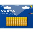 بطاريات فارتا لونغ لايف AAA 10 Varta Batteries Longlife AAA 10