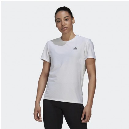 بلوزة ادي راننر من اديداس كم قصير للنساء لون أبيض adidas ADI RUNNER TEE