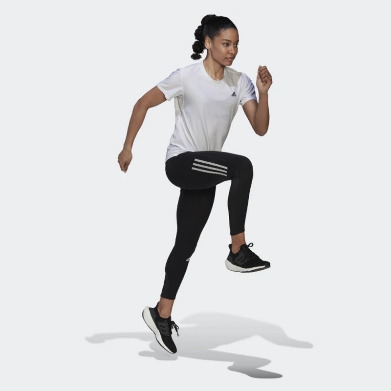 بلوزة ادي راننر من اديداس كم قصير للنساء لون أبيض adidas ADI RUNNER TEE