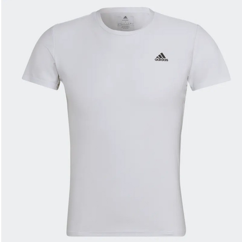 بلوزة ادي راننر من اديداس كم قصير للنساء لون أبيض adidas ADI RUNNER TEE