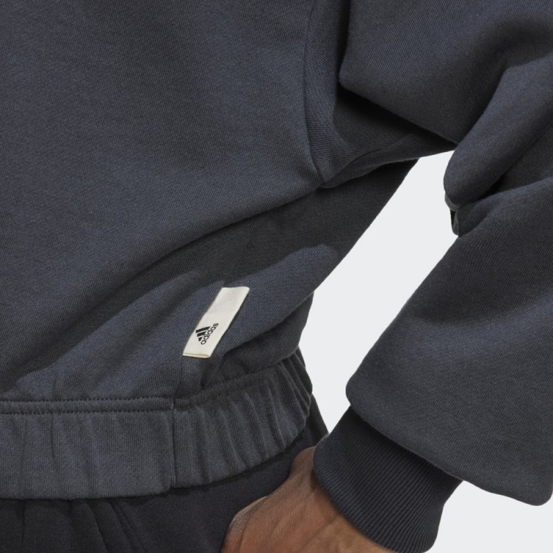adidas Womens' Studio Lounge Cropped Hoodie - Grey- هودي اديداس استديو يونج كروبيد للنساء لون رمادي