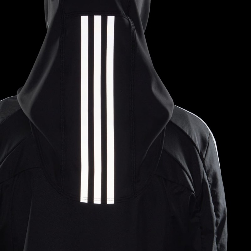 حجاب سباحة بطباعة 3 خطوط من أديداس للنساء لون أسود ADIDAS RUN ICONS 3-STRIPES SPORT