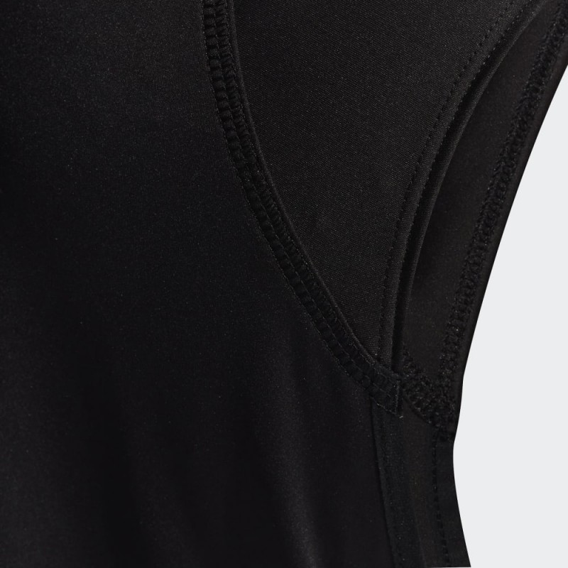 حجاب سباحة بطباعة 3 خطوط من أديداس للنساء لون أسود ADIDAS RUN ICONS 3-STRIPES SPORT