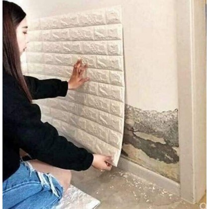 ورق جدران لون أبيض قياس 70*77 سم