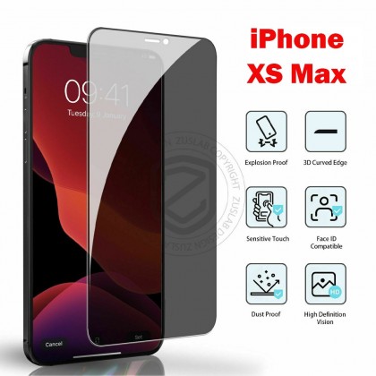 Paravicy Full glass For Iphone XS Max زجاج حماية للشاشة لون اسود