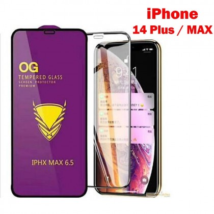 Full glass For Iphone 14 Plus / MAX زجاج حماية للشاشة شفاف