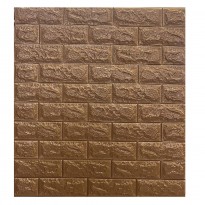 ورق جدران خافي للرطوبة مصنوع من الفوم مقاس 70×77 سم لون بني