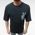 T-SHIRT تيشيرت اوفر سايز شبابي لون اسود